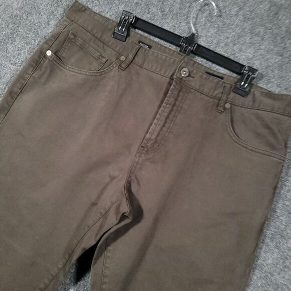 7 Diamonds Pants Mens Size 38x33 Clifton Slim‎ Straight Dark Green Stretch